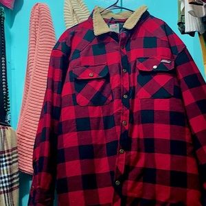 Insulated Fur Collar Genuine Dickies Plaid Jacket